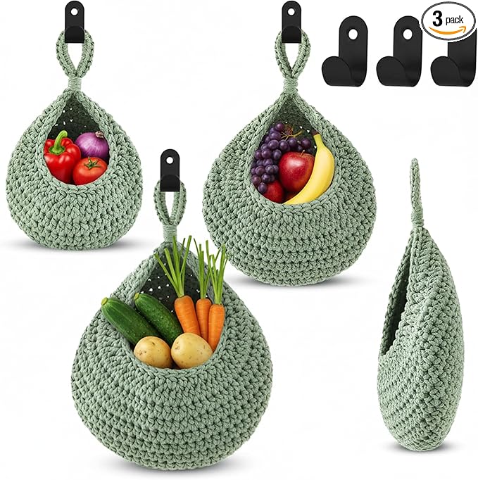 Honeydak Boho Decor Hanging Wall Baskets
