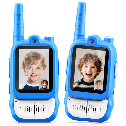 Lapare Video Walkie Talkies for Kids, 2 Pack Rechargeable Walkie Talkies with HD Color Screen, Real-time Video, Outdoor Camping Toys & Birthday Gifts for Boys Age 3-8