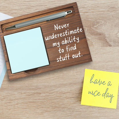 Pariveca Funny Coworker Gift Sticky Note Holder, Office Humor Desk Organizer Appreciation Thank You Gift for Coworker Friend Boss Mentor, Funny Desk Accessory PB069