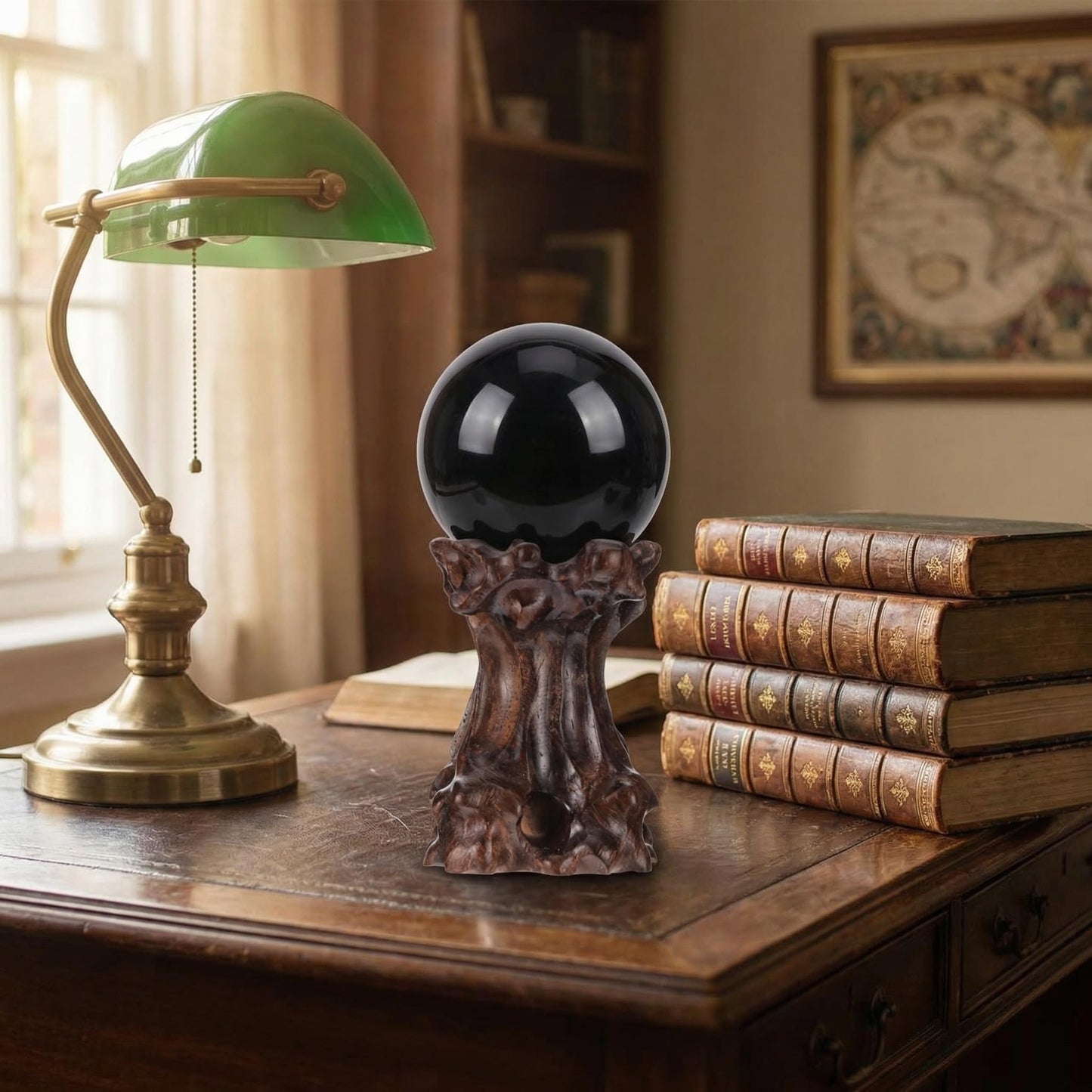 DOITOOL Wooden Sphere Stands for Display Crystal, Crystal Ball Holder Decorative Ball Display Stand Stone Rock Holder for Gemstone Sphere Globe Stone Home Decor