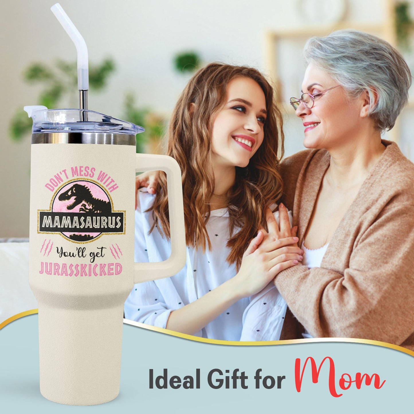 Gifts for Mom from Daughter, Son - Christmas Gifts for Mom, Wife, Women - Moms Birthday Gift Ideas, Cool Birthday gifts for Moms, Mothers - Best mom Tumbler, 40 Oz Stainless Steel moms Coffee Cup