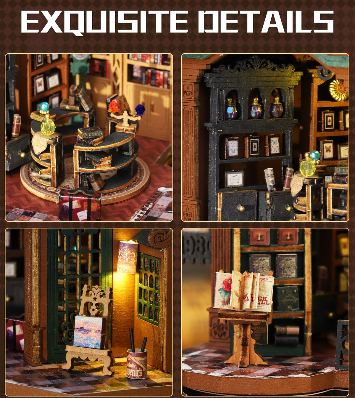 Spilay DIY Miniature House Kit for Adults, Miniature Dollhouse Kit
