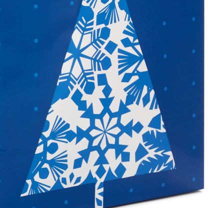 Hallmark Image Arts Assorted Christmas Gift Bags Bulk - Blue Plaid, Snowman, Deer, Tree, Snowflakes (16 Bags: 6 Small 5", 6 Medium 8", 2 Large 11", 2 XL 14") for Holiday Parties, Hanukkah, Weddings
