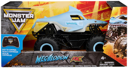 Monster Jam, Official Megalodon Remote Control Monster Truck, 1:24 Scale, 2.4 GHz, for Ages 4 and Up