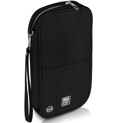 BOACAY Family Passport Holder, RFID Travel Wallet for Women & Men, Document Organiser, Holiday Essentials & Waterproof Cover for Tickets, Money, Cards
