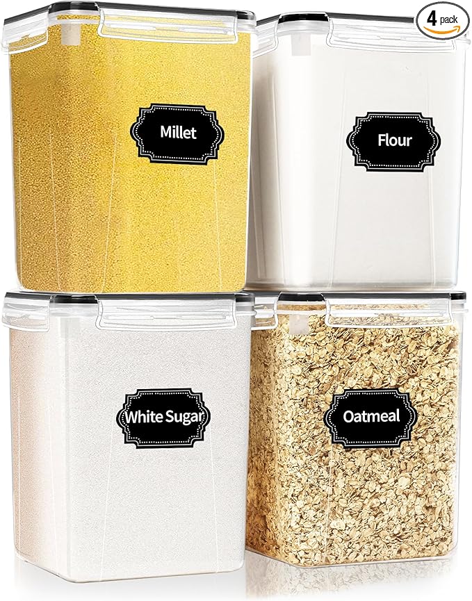 4 Pack Large Airtight Food Storage Containers