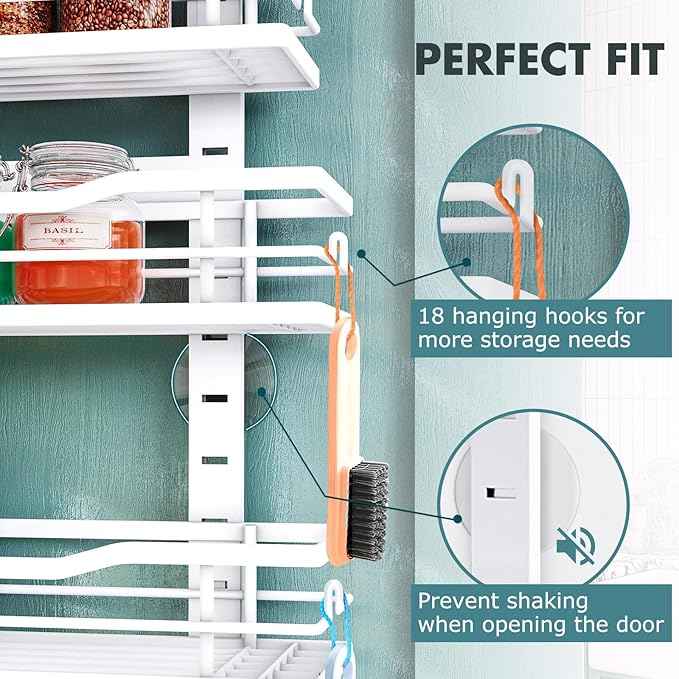 Over The Door Pantry Organizer，6-Tier Over The Door Organizer
