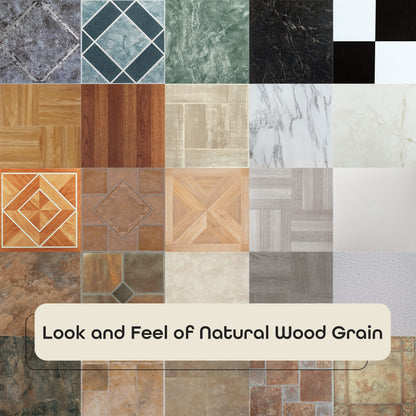 Tivoli Self Adhesive Vinyl Floor Tiles, 45 Tiles - 12" x 12", Light Oak Plank-Look - Peel & Stick, DIY Flooring for Kitchen, Dining Room, Bedrooms, Basements & Bathrooms by Achim Home Decor