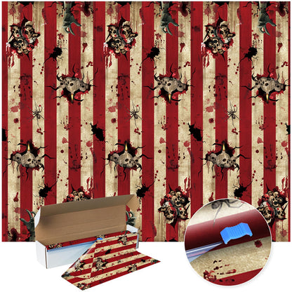 100 Ft Creepy Carnival Wallpaper, Rolls of Evil Circus Backdrop & Skull Wall Background for Haunted House Decorations