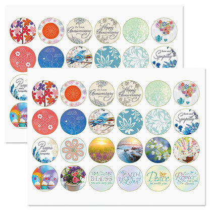 Current Faith Assorted Cards with Envelopes All Occasion - 20 Pack, Large 5" x 7" Christian Cards with Sentiments, Variety of Get Well, Sympathy, Birthday, Anniversary & Thinking of You