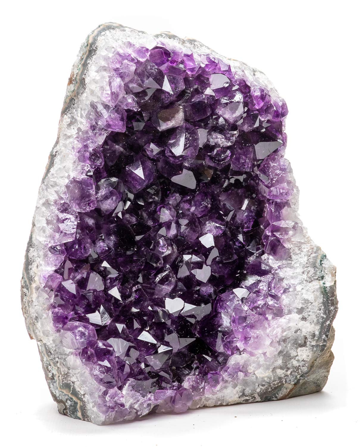 DesertUSA Uruguayan Amethyst Cut Base from Basalt Plus, Bonus Mineral Included (5 to 6 lbs, Deep Purple Amethyst)