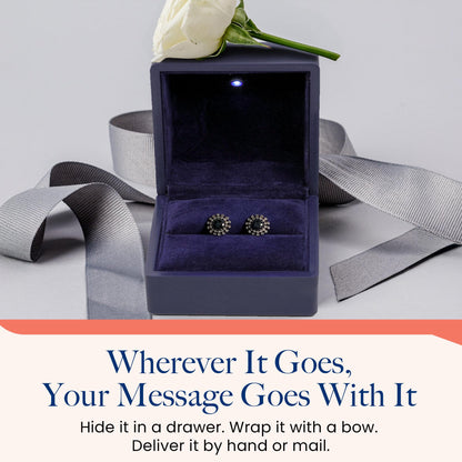 VOICEGIFT Ring Box Recordable Ring Box with LED Light, 60-Second Voice Recorder, Velvet Jewelry Gift Box for Proposal, Engagement, and Keepsake | Midnight Blue