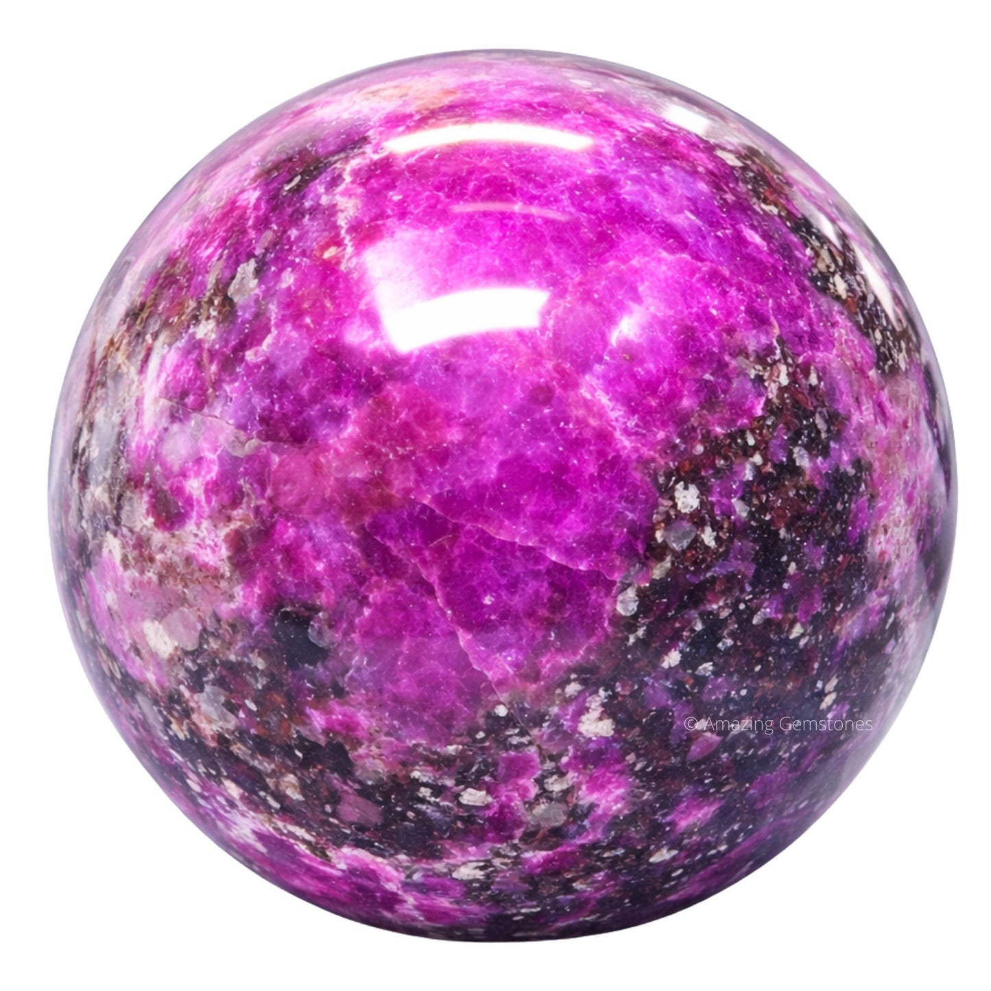 Amazing Gemstone Cobalt Calcite Crystal Ball with Stand - 1.5 Inches Crystal Sphere Meditation Balls for Witchcraft and Decorative Balls