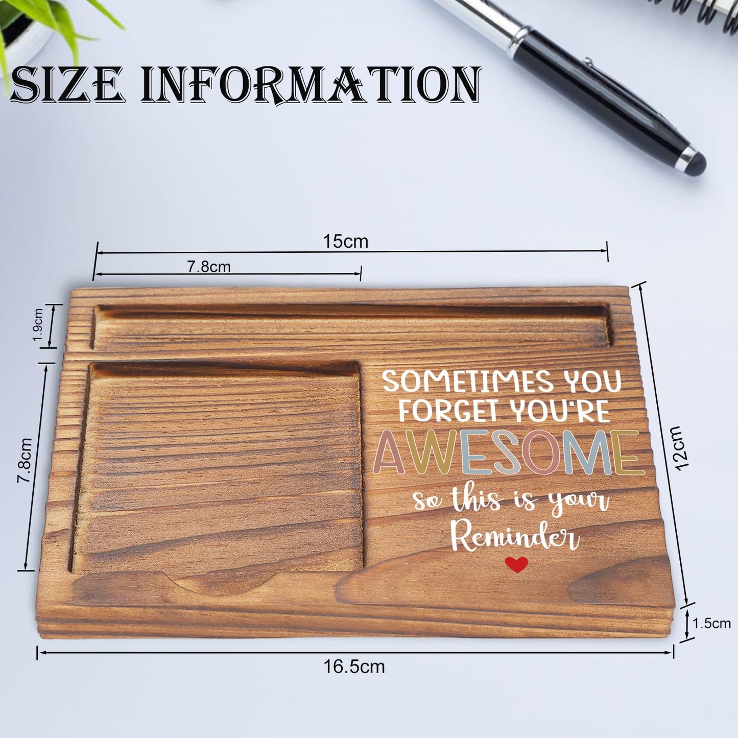 Sometimes You Forget You are Awesome Self-Stick Note Pad Holders, Inspirational Quotes Desk Decor Gifts for Women Coworker Friends, Encouragement Cheer Up Gifts Sticky Note Holder EDP08