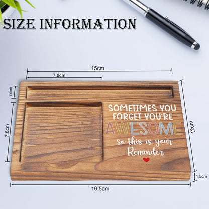 Sometimes You Forget You are Awesome Self-Stick Note Pad Holders, Inspirational Quotes Desk Decor Gifts for Women Coworker Friends, Encouragement Cheer Up Gifts Sticky Note Holder EDP08