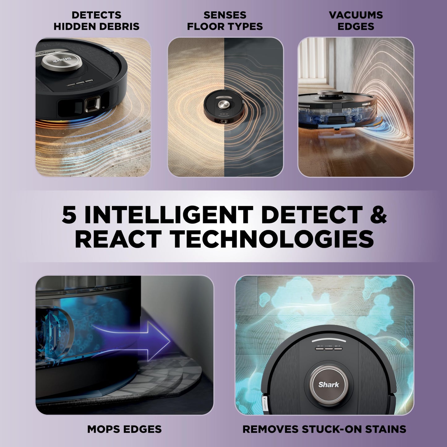 Shark AV2501S AI Ultra Robot Vacuum, with Matrix Clean, Home Mapping, 30-Day Capacity HEPA Bagless Self Empty Base, Perfect for Pet Hair, Wifi, Dark Grey