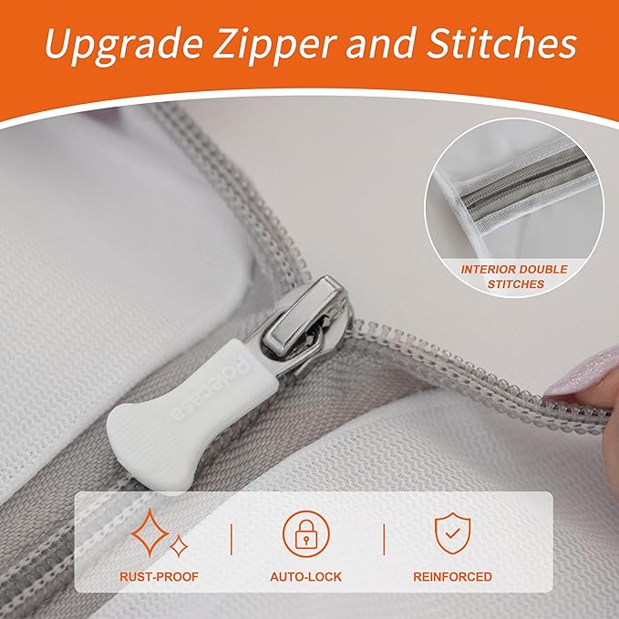 Polecasa 3Pcs Mesh Laundry Bags