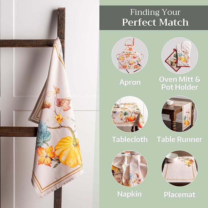 Maison d' Hermine Kitchen Towels Set of 3 100% Cotton 20" x 27.5" Reusable