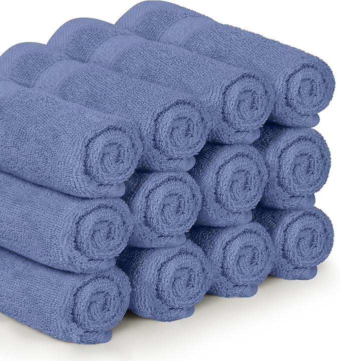 Utopia Towels 12 Pack Premium Wash Cloths Set, 12 by 12 Inches, 100% Cotton