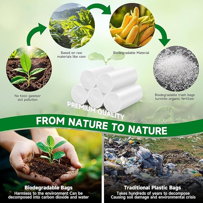 3 Gallon Biodegradable Trash Bags