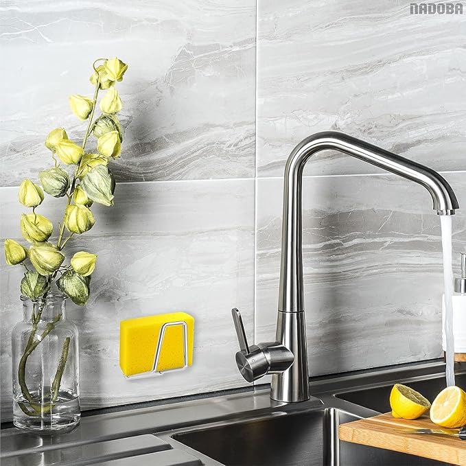 2Pcs Stainless Steel Sponge Holder