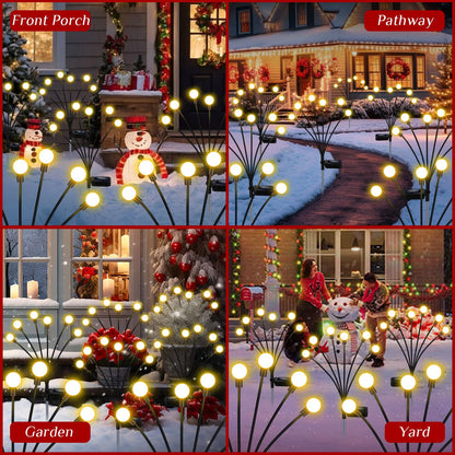ZFNN Solar Garden Lights Outdoor, 4 Pack Firefly Swaying Lights, Waterproof Garden Decor for Yard Patio Pathway Lawn, Gardening Gifts for Women Christmas Decoration