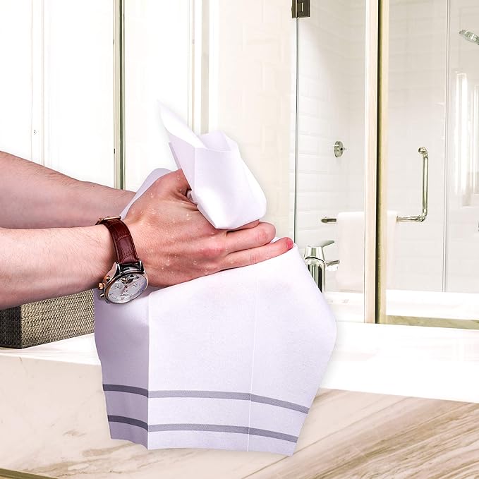 Fete Disposable Hand Towels for Bathroom, Anniversary, and Wedding Napkins for