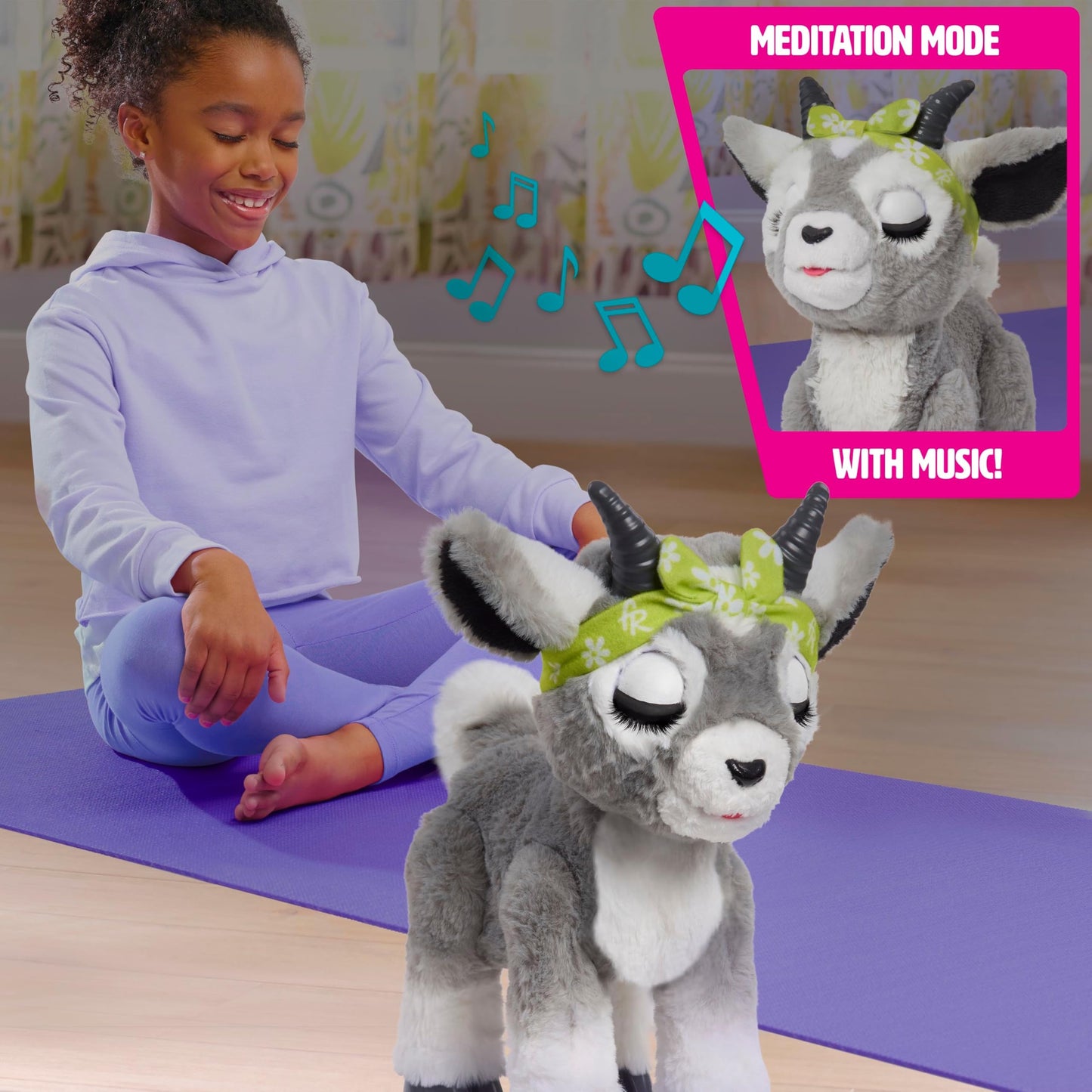 Just Play furReal Daisy the Yoga Goat Interactive Toy, Kids Toys for Ages 4 Up