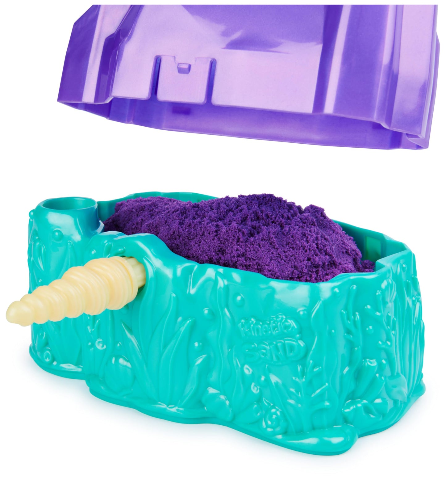 Kinetic Sand, Mermaid Crystal Playset, 481g of Play Sand, Gold Shimmer Sand, Storage and Tools, Sensory Toys for Kids Aged 3 and up