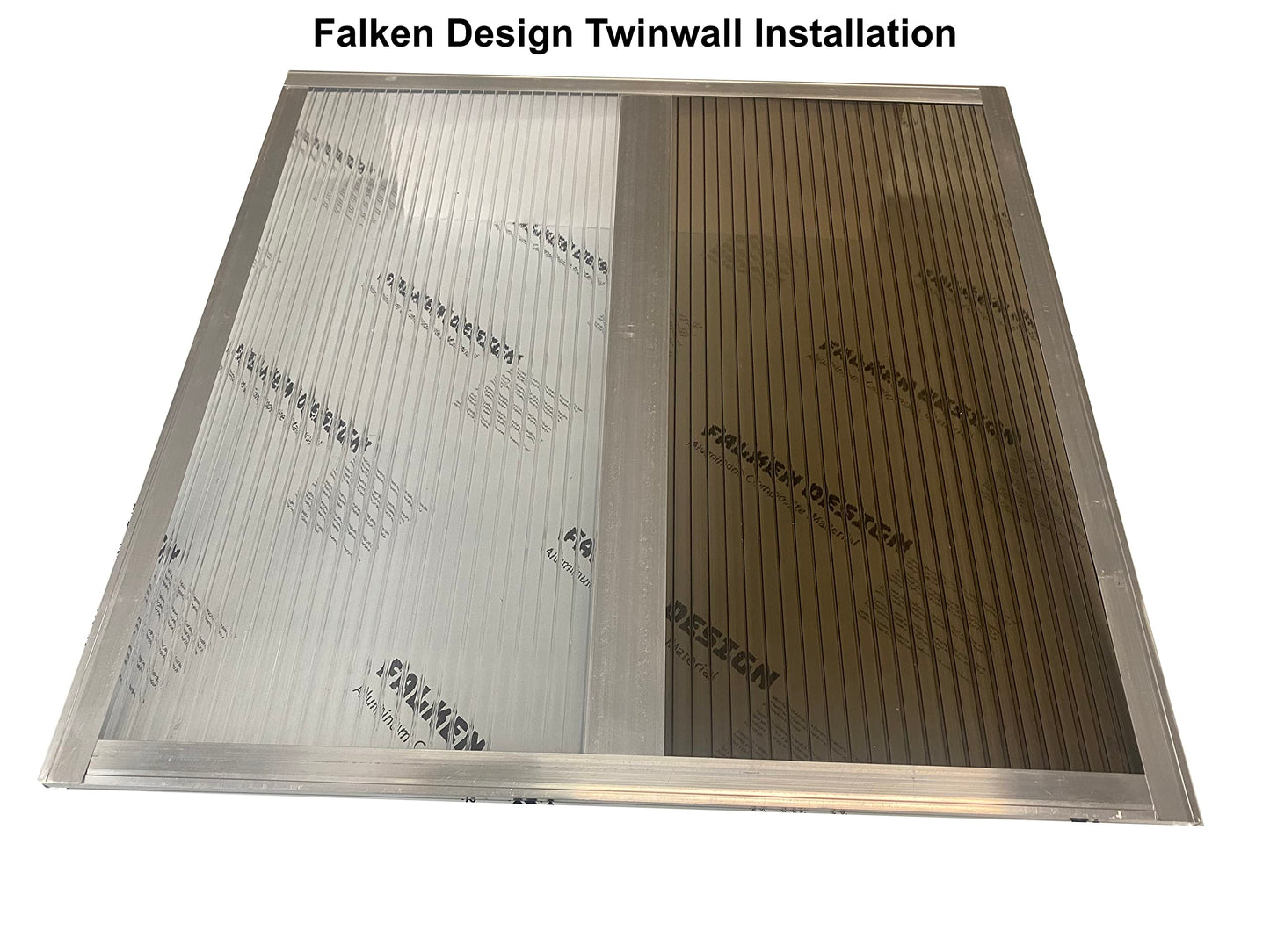 Falken Design Polycarbonate Roof Panel Twinwall (Multiwall) Bronze 24 in. x 48 in. x 3/8 in. (8MM) Thick (Set of 4)