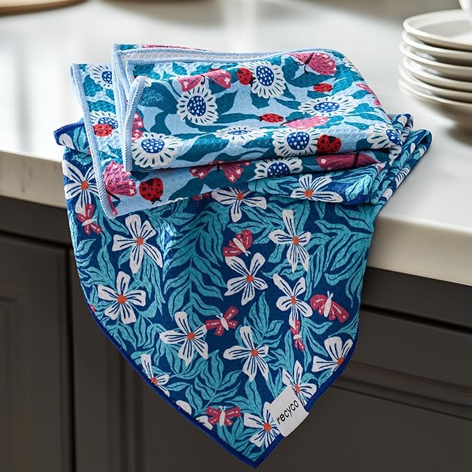 RECYCO Waffle Kitchen Towel Set of 2
