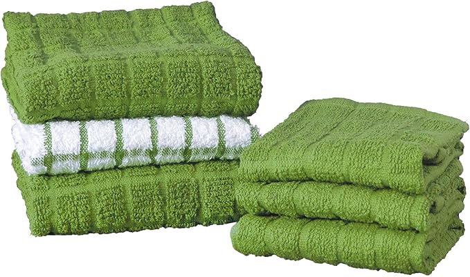 Ritz Premium Kitchen Towel and Dish Cloth Value Set: Highly Absorbent, Super