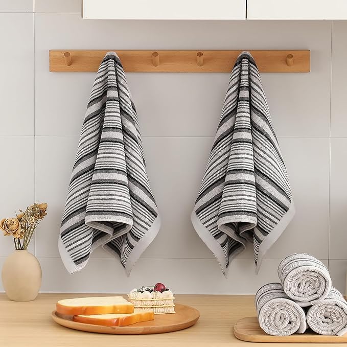 SALAS Kitchen Dish Towels for Drying Dishes, Large Cotton Kitchen Cloths Hand