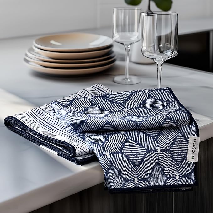 RECYCO Waffle Kitchen Towel Set of 2