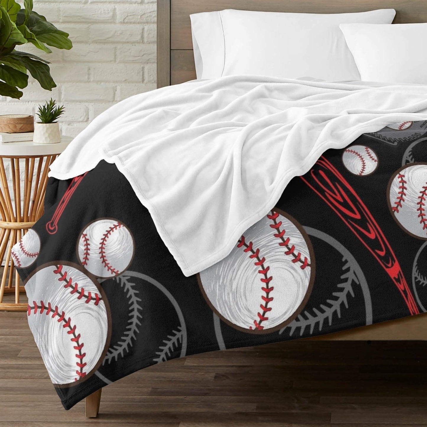 Baseball Blanket Gifts, Baseball Throw Blanket for Boys, Baseball Gifts for Kids, Teens, Adults Baseball Lovers, Sport Baseball Print Soft Cozy Blanket for Couch Bed (50"X40", Baseball)