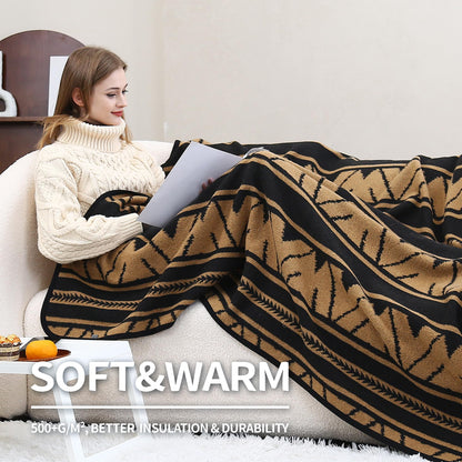 ACUSHLA Merino Wool Camping Blanket Soft Warm Thick Washable Large Outdoor Camping Travel Throw All Weather Sierra Khaki 200x160cm