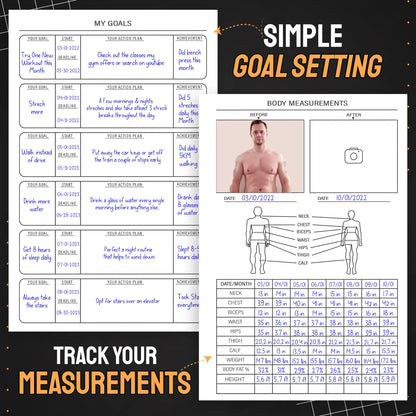 Nextnoid Hardcover Fitness Journal Workout Planner for Men & Women - A5 Sturdy Workout Log Book to Track Gym & Home Workouts - Green