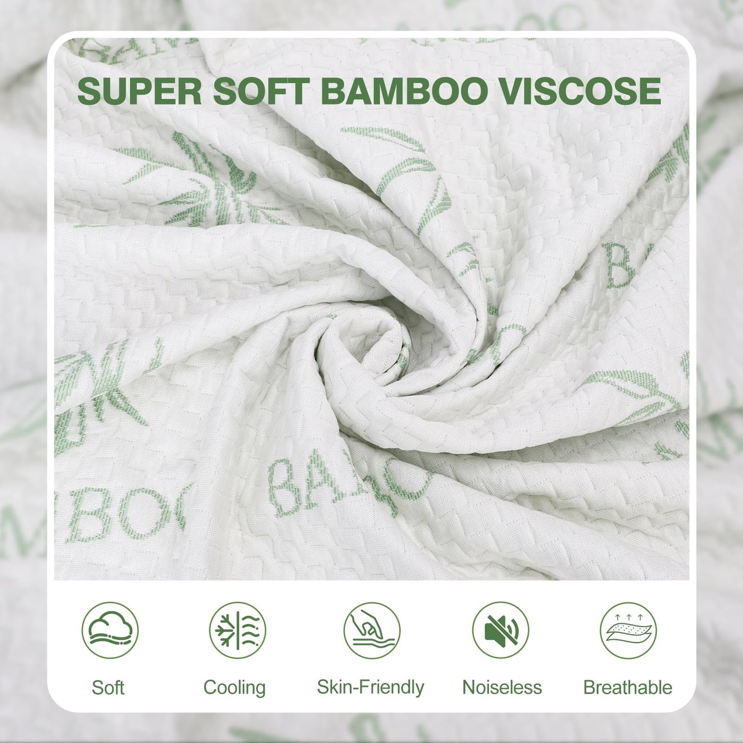 KAYWAZY Waterproof Mattress Protector Full Size - Cooling Breathable Mattress Cover for Full Bed, Noiseless Soft Bed Pad Cover, Snug Fit Deep Pocket 6''–18'', Ideal for Dorms & Guest Rooms, Green