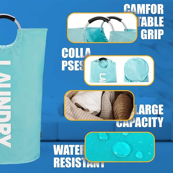 Caroeas 100L Laundry Basket, Large Laundry Hamper, Laundry Bag