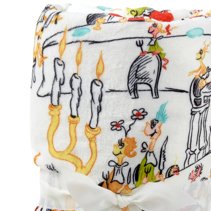 Hallmark Dr. Seuss's How The Grinch Stole Christmas! Throw Blanket (Storybook Scenes), 50x60