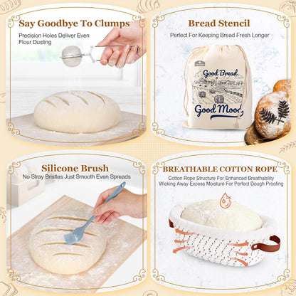 Sourdough Starter Kit, Sourdough Bread Baking Supplies, Sour Dough Starter Kits, Sourdough Tools for Modern Home And Kitchen, Sour Dough Tools, Bread Making Tools Kit, Gifts for Bakers Women Wife Mom