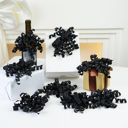 Black Curly Bows,Curly Ribbon Gift Bows,Self Adhesive Burst Gift Bow for Presents,Bows for Valentine's Day,Birthday Gifts,Holiday Party,Gift Wrapping,8 Counts