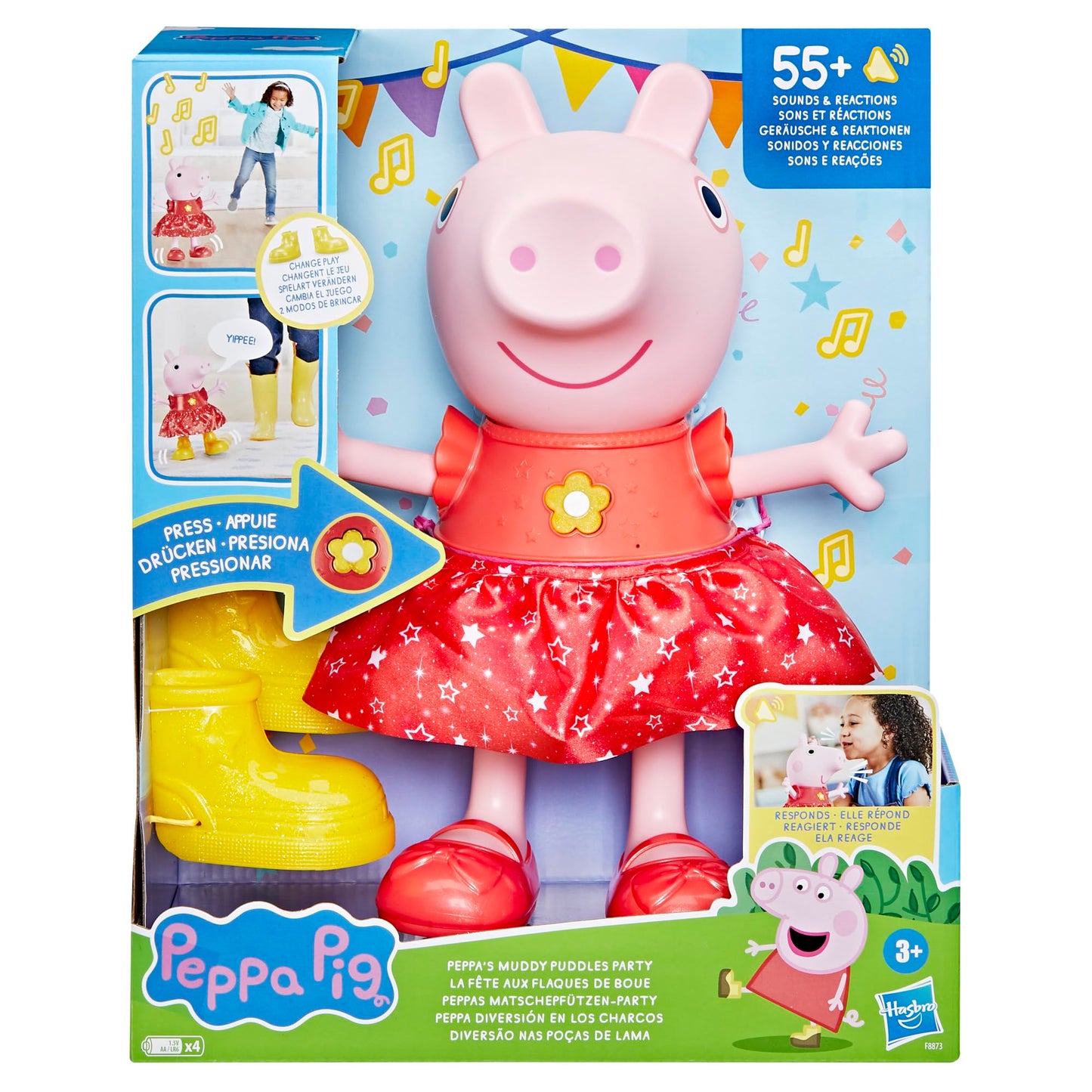 Peppa Pig Peppa’s Muddy Puddles Party Doll, Yellow