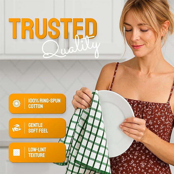 Premium Dish Towels for Kitchen, 8 Pack, 16x26