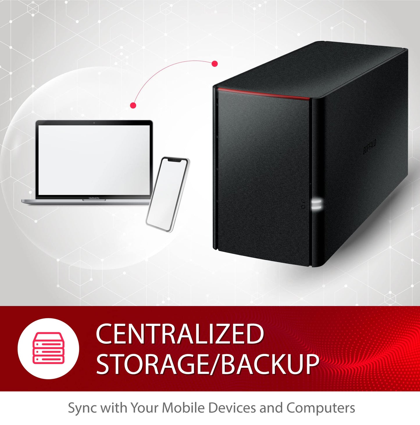 BUFFALO LinkStation SoHo 220 2-Bay Personal Cloud Office NAS 8TB (2x4TB) with Hard Drives Included