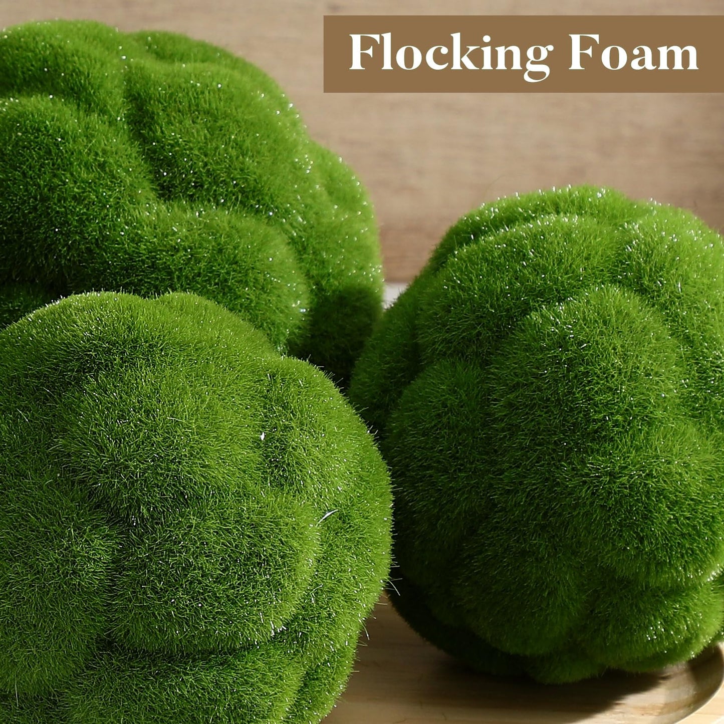 STOBAZA Moss Balls 2 PCS Green Moss Balls Decorative for Bowl Filler, Artificial Greenery Faux Mossy Globes for Forest Core Home Centerpiece Vase Party Wedding Decors - 4" W and 4.7" W