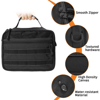 SMONT Toiletry Bag for Men, Mens Toiletry Travel Bag, Tactical Hanging Shaving Hygiene Dopp Kit Bag for Bathroom Black