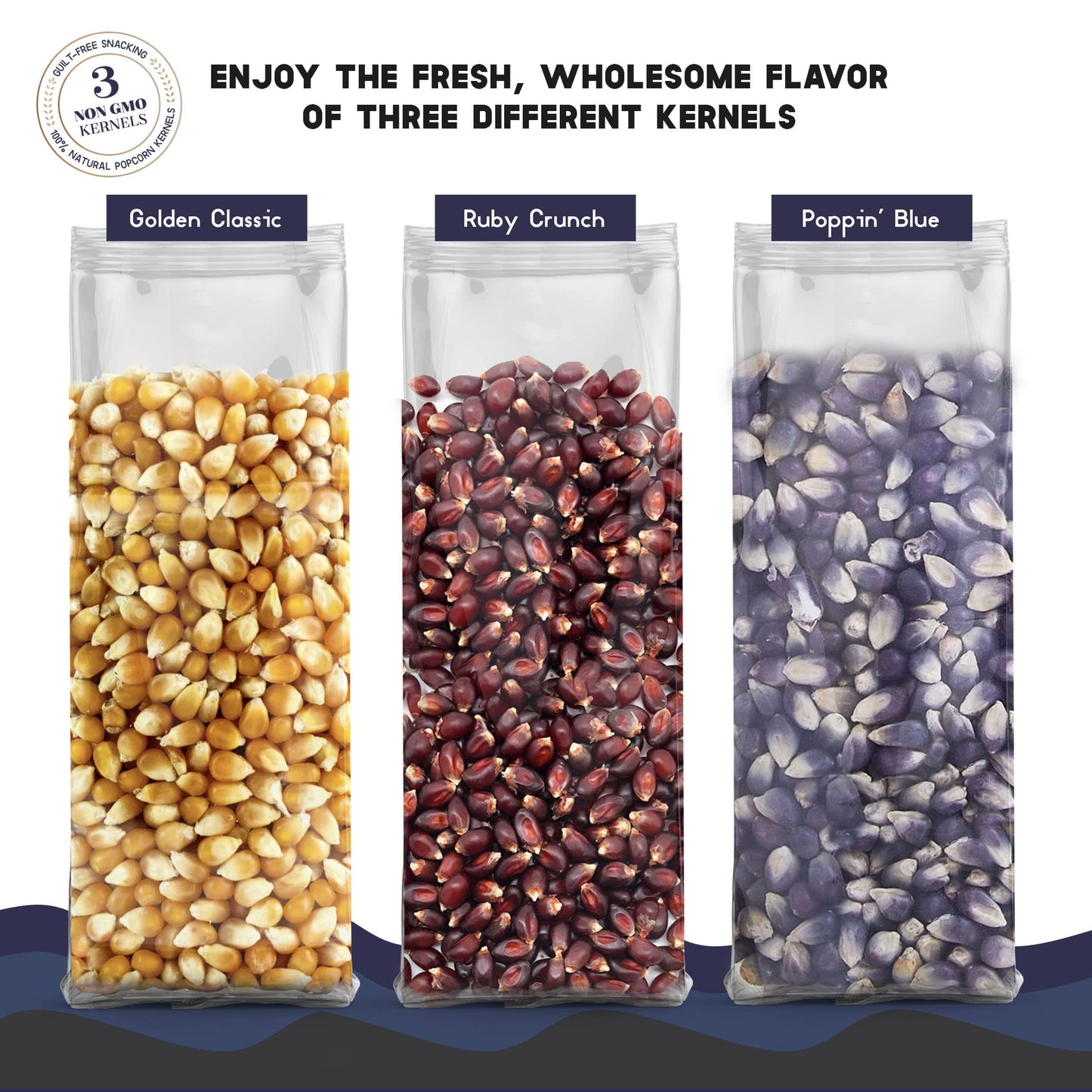 Game Day Movie Night Popcorn Gift Set Gifts For Men Family Gifts Party Supplies, 5 Non-GMO Gourmet Popcorn Kernels and 5 Popcorn Seasoning Flavoring - 10 Pack