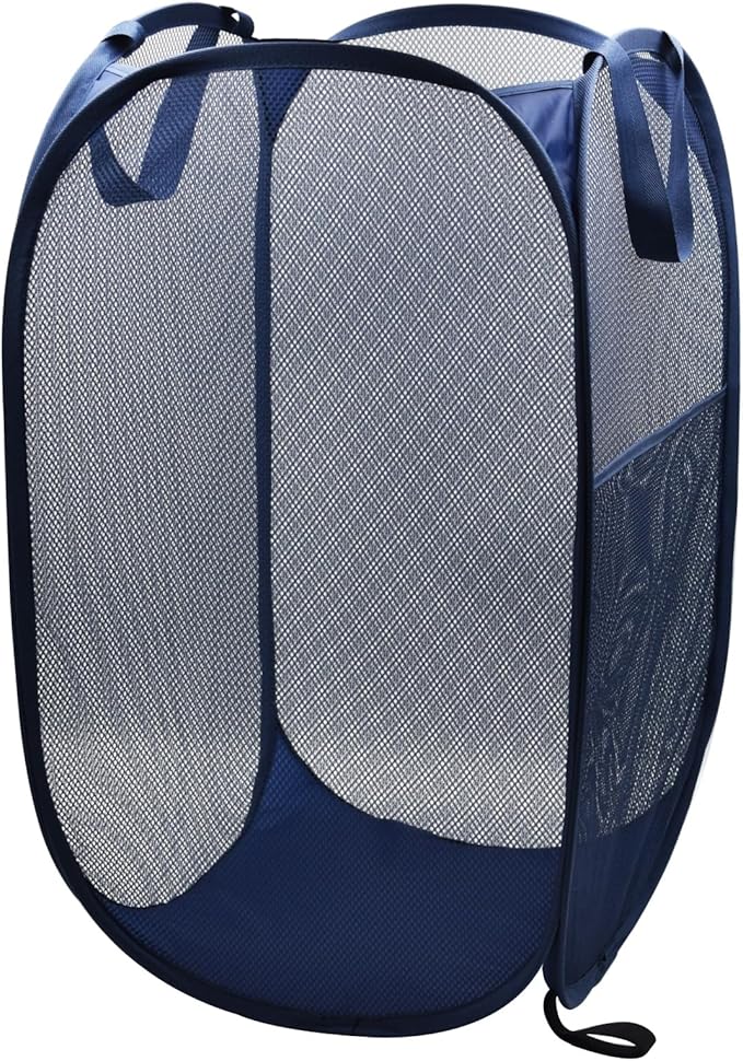 HONOMA Sturdy Mesh Laundry Hamper Basket Bag, Pop up Basket