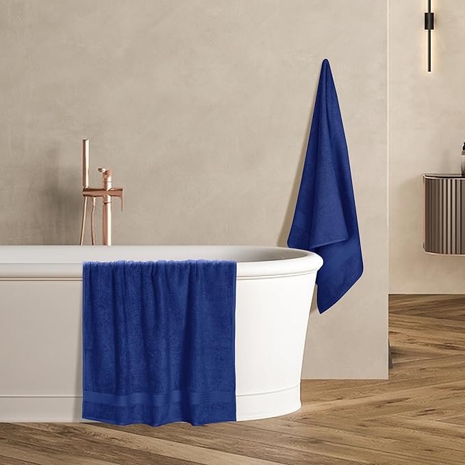 GLAMBURG Premium Cotton 4 Pack Bath Towel Set